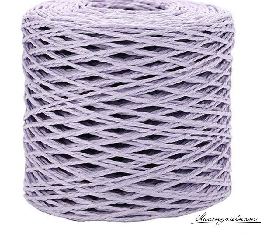 Dây giấy cuộn 200m xe 2 sợi - Tím nhạt